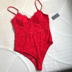 Red Lace Teddy